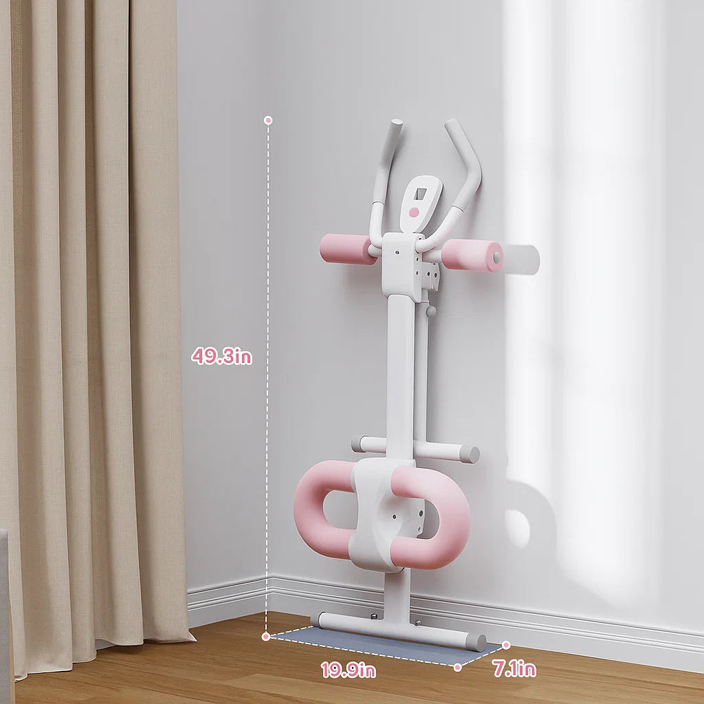 Adjustable Ab Trainer Machine with LCD Monitor