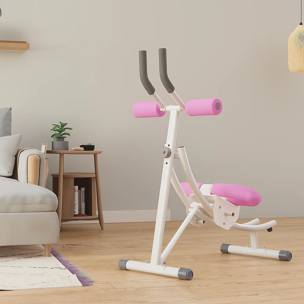 Adjustable Ab Trainer Machine with LCD Monitor