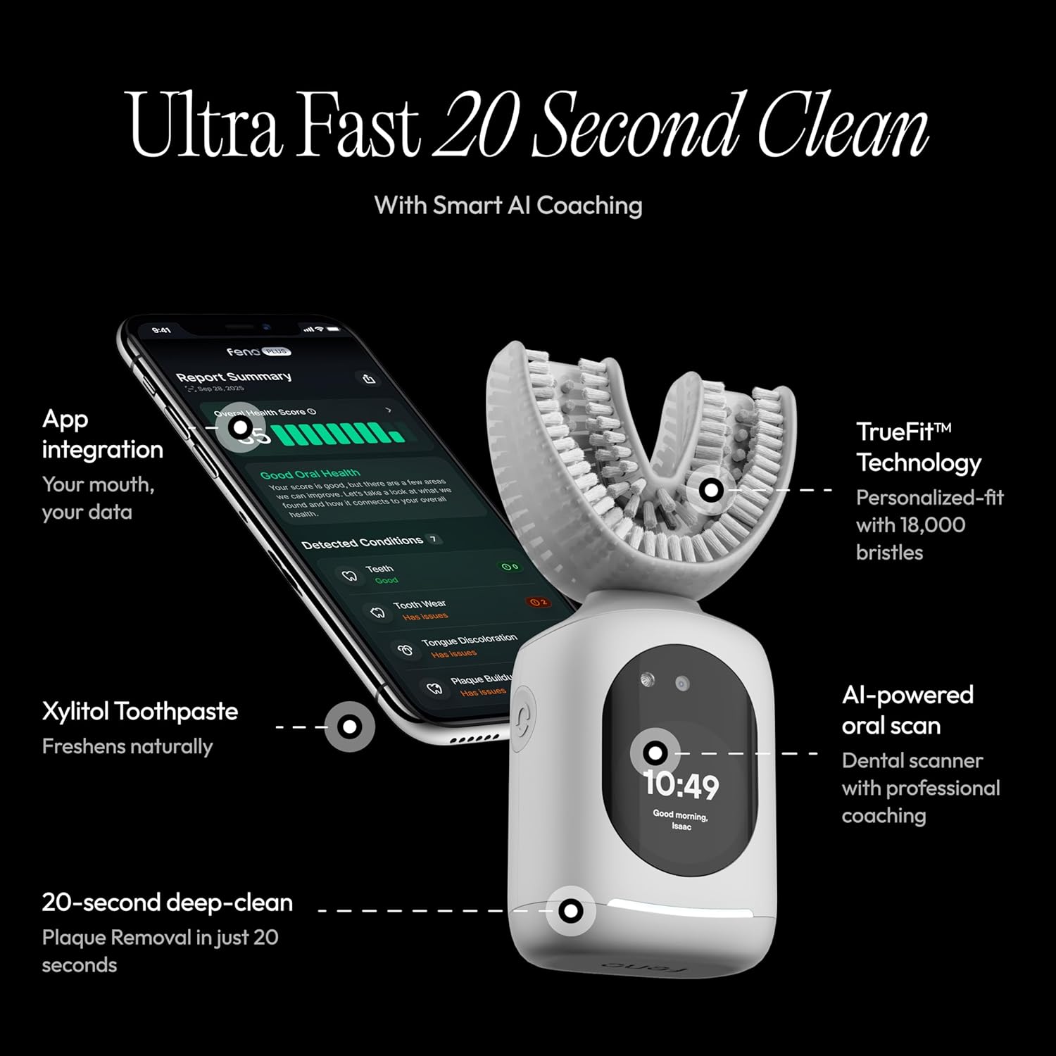 Smartbrush Elite Oral Health – AI-Powered Electric Toothbrush with Personalized Mouthpiece