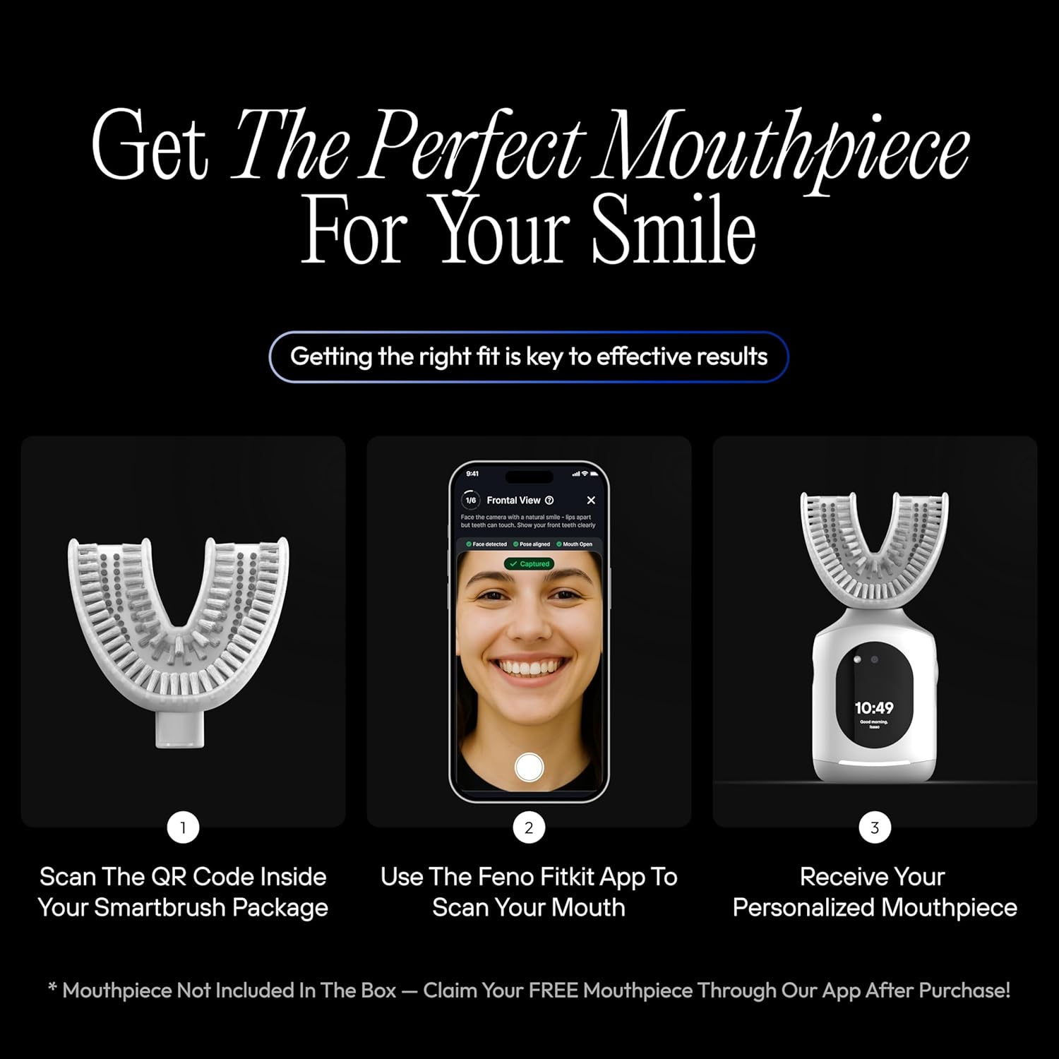 Smartbrush Elite Oral Health – AI-Powered Electric Toothbrush with Personalized Mouthpiece