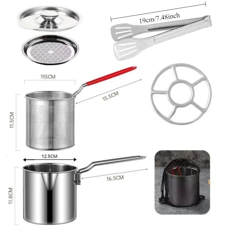 Stainless Steel Deep Fryer with Basket