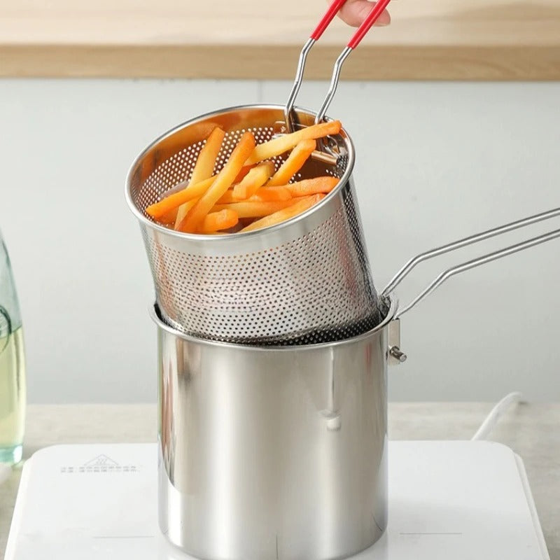 Stainless Steel Deep Fryer with Basket